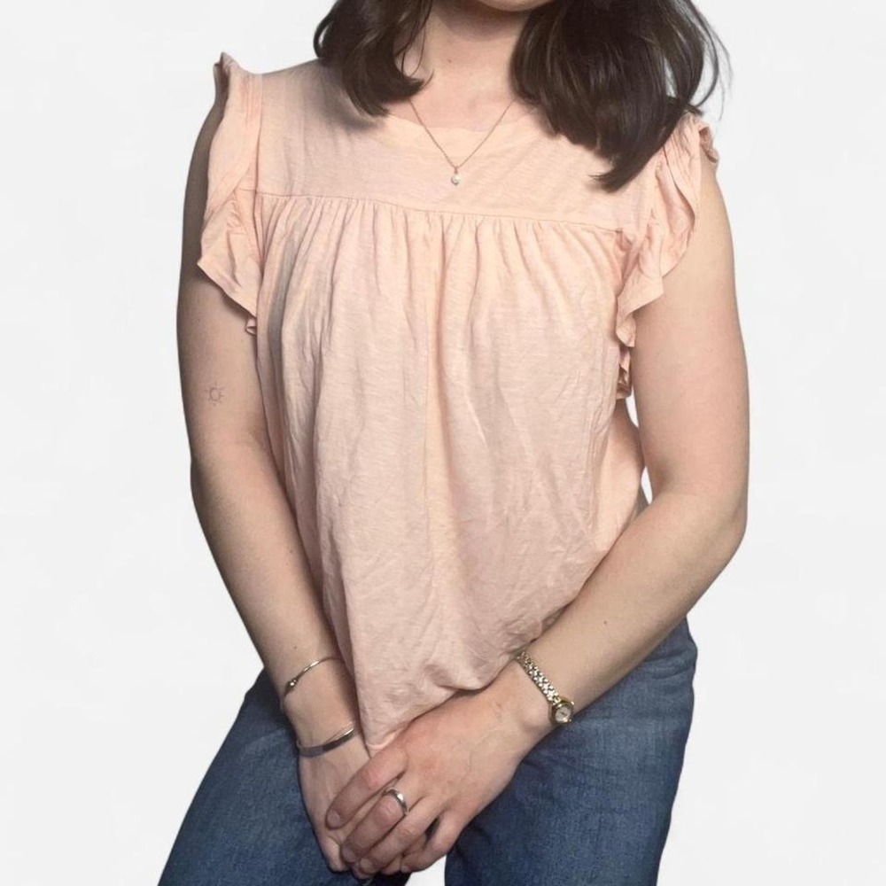 Sundry Ruffled Pink Top